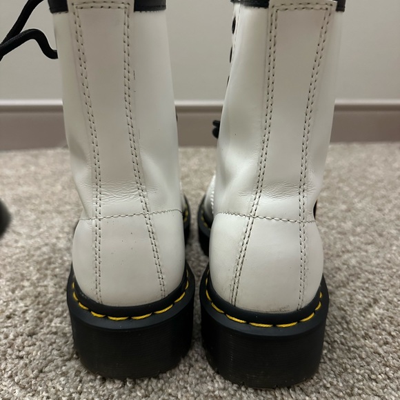 Dr. Martens 1460 White Boots with Black Accents - Picture 2 of 6